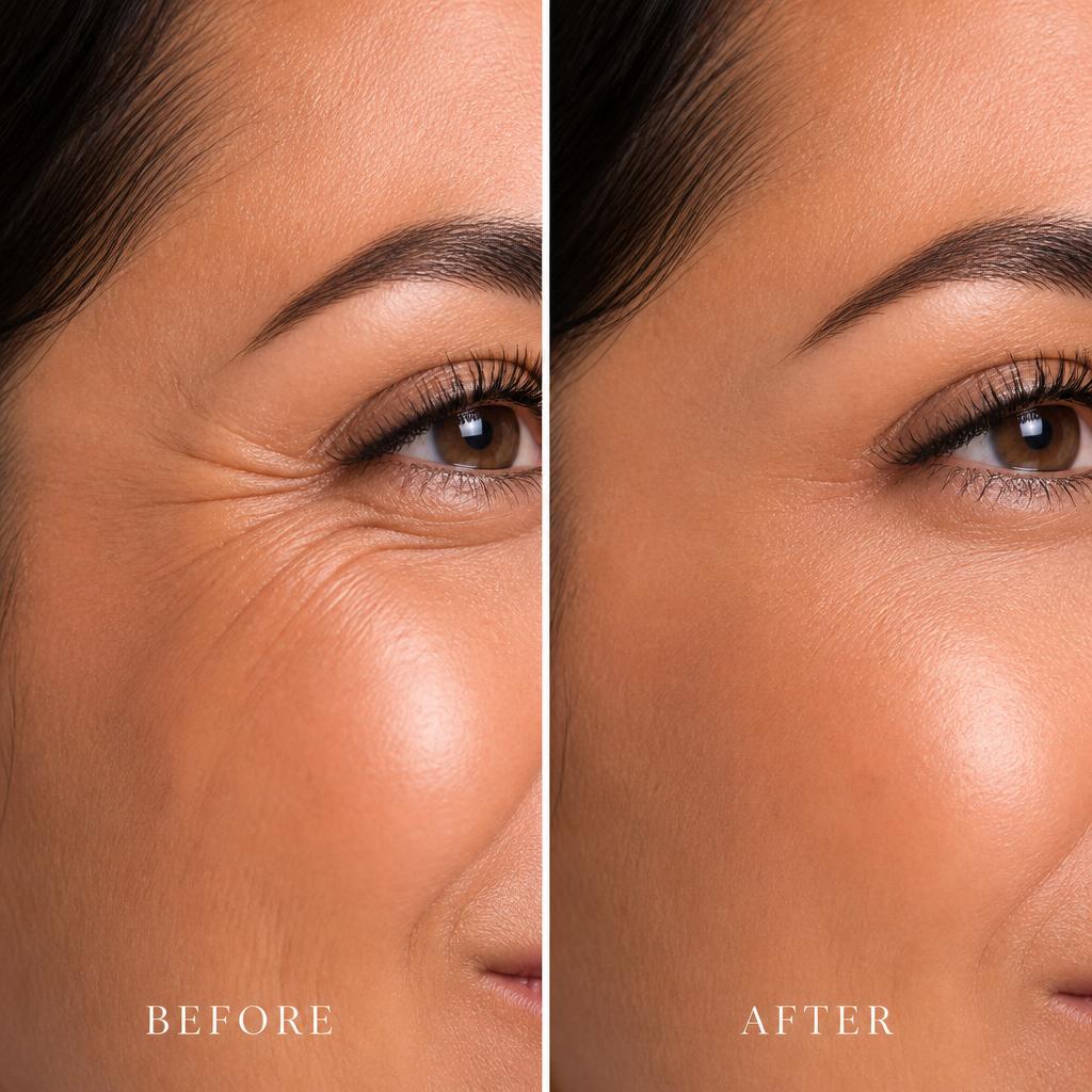 Before and after Botox eye smile lines